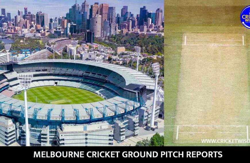 Melbourne Cricket Ground Pitch Reports