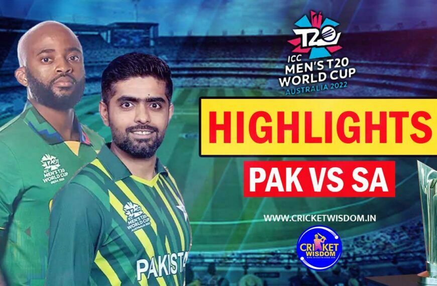 Pakistan vs South Africa T20 World Cup Highlights