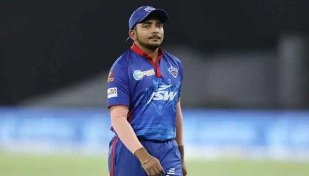 Prithvi Shaw Delhi capitals