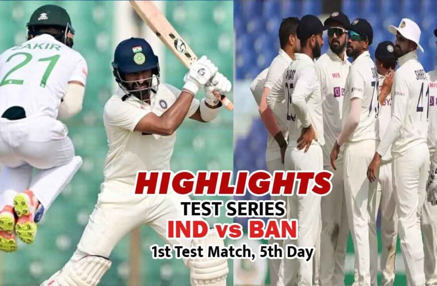 India vs Bangladesh 5th day 1st Test Match Highlights