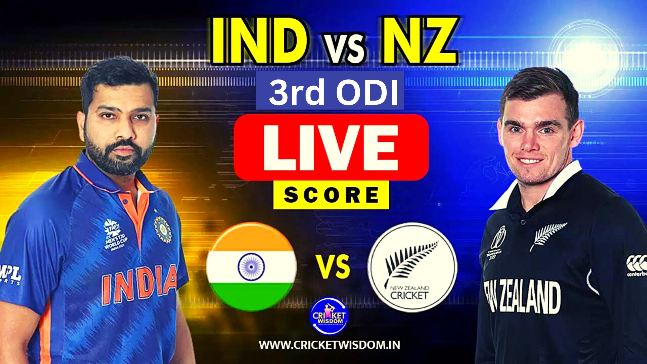 IND Vs NZ 3rd ODI Match Live Score