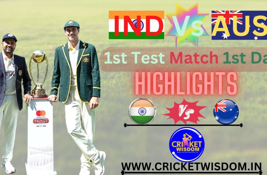 IND Vs AUS 1st Test Match1st Day Highlights