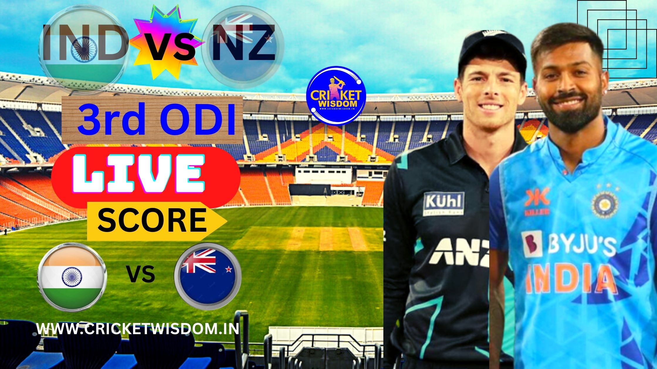 IND Vs NZ 3rd T20 Match Live Score