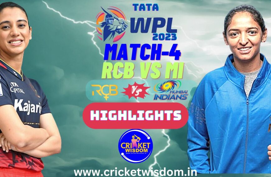 WPL2023 Match 4 RCB Vs MI Highlights
