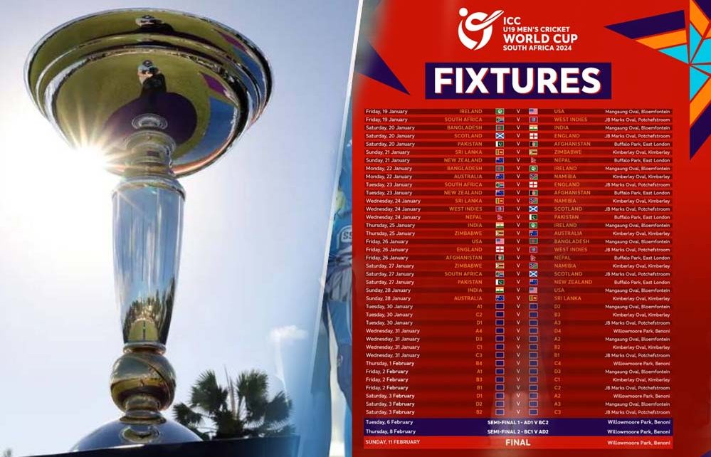 U-19 World Cup Schedule