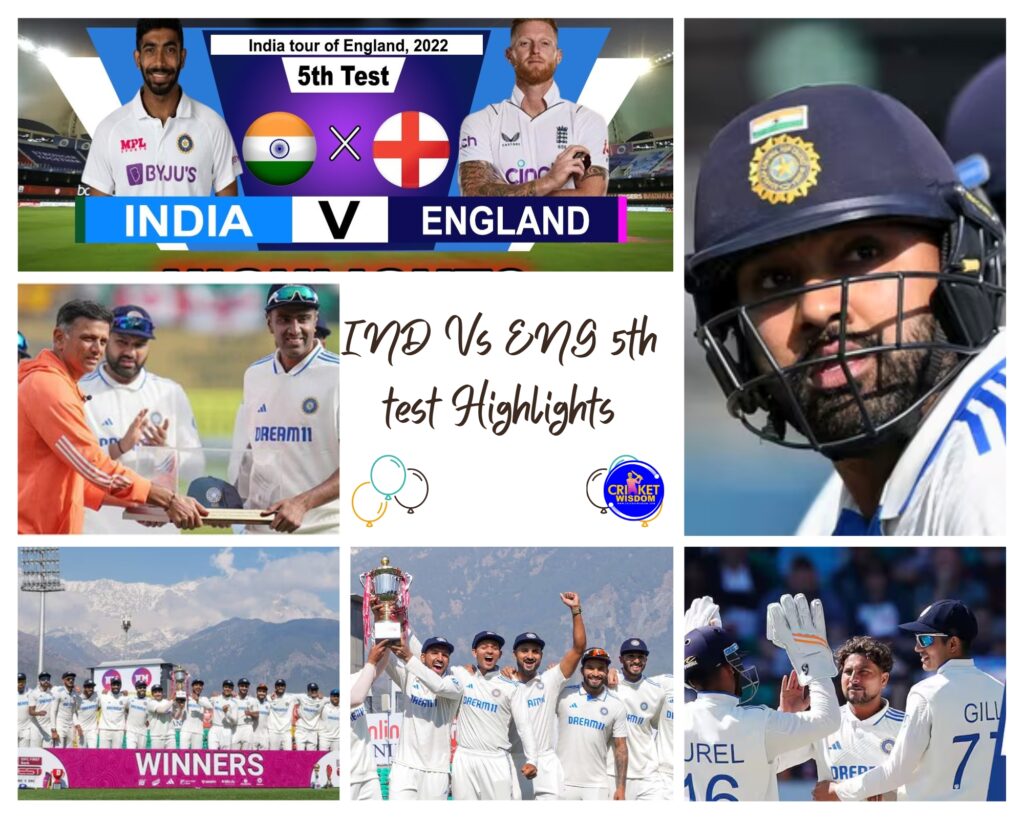 IND Vs ENG 5th test Highlights