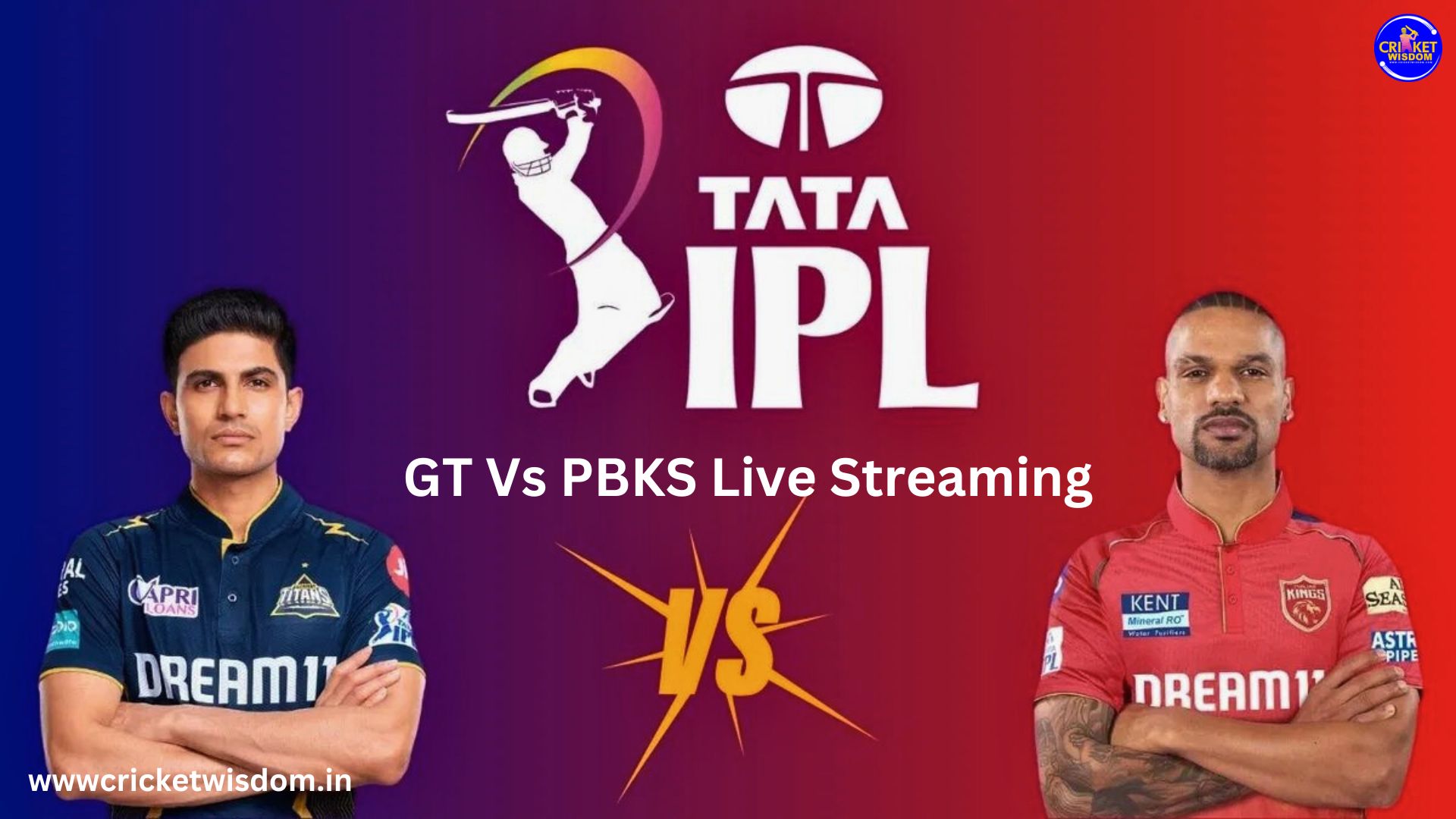 GT Vs PBKS Live Streaming