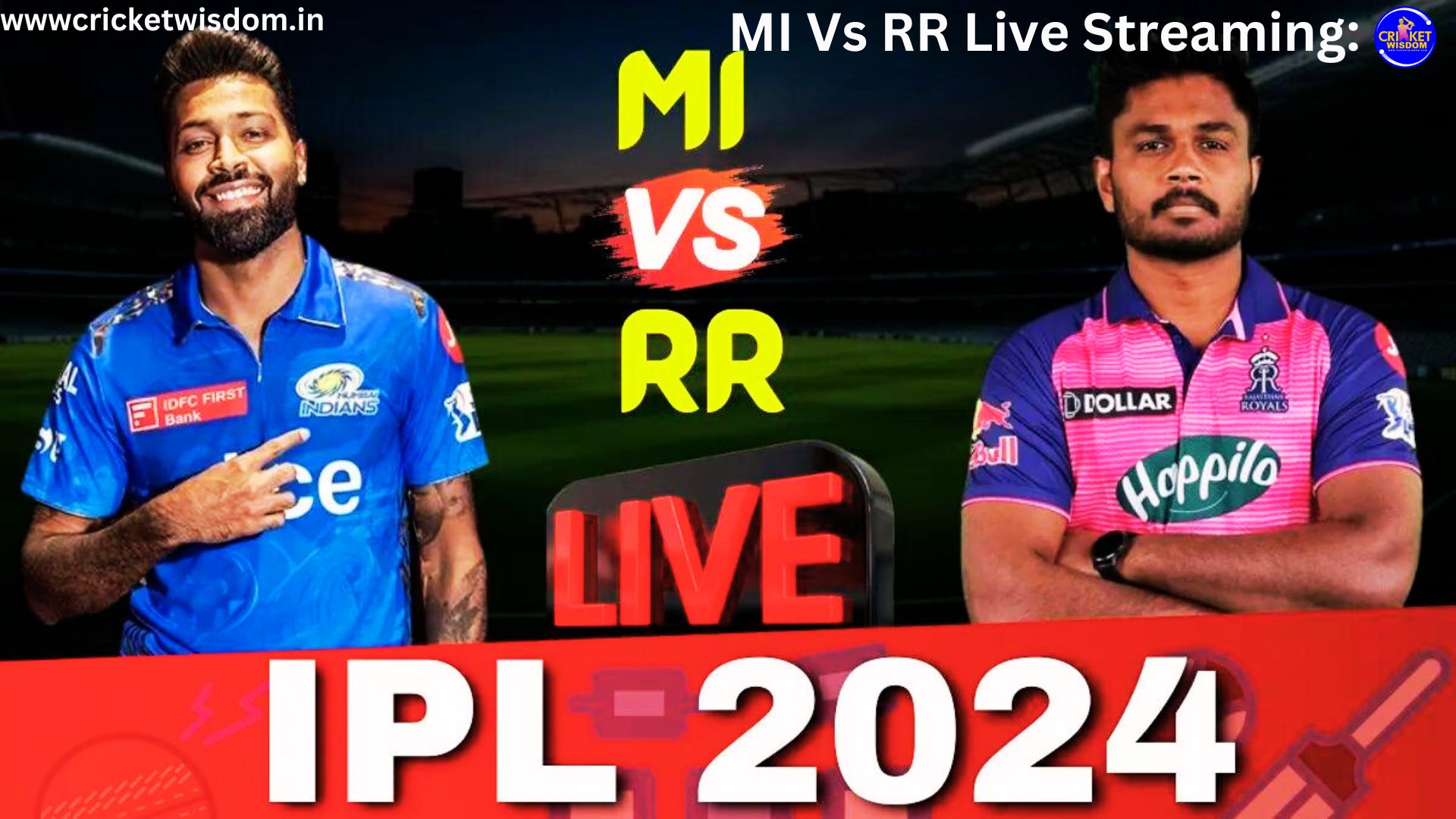 MI Vs RR Live Streaming: