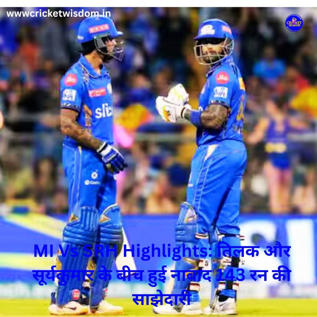 MI Vs SRH Highlights: