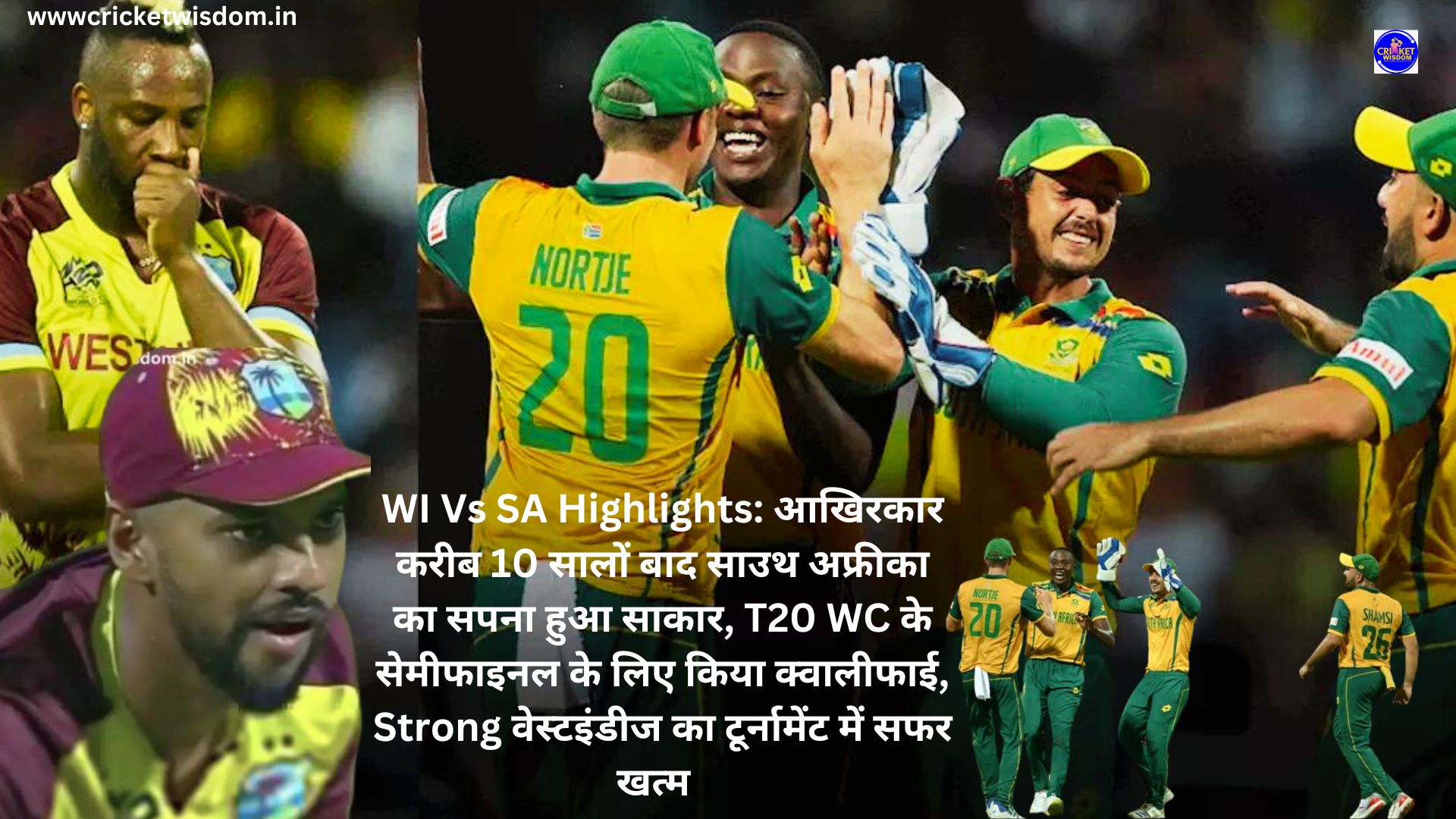 WI Vs SA Highlights: