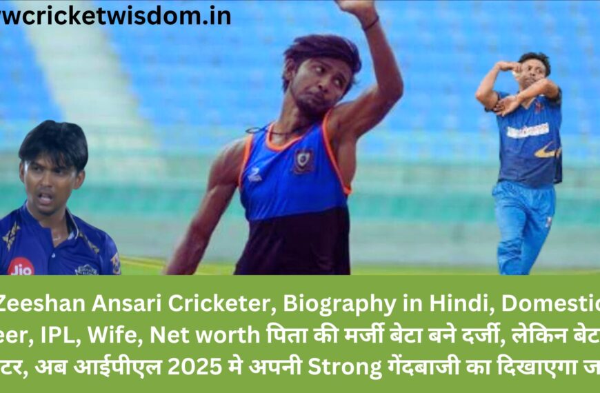 Zeeshan Ansari Cricketer